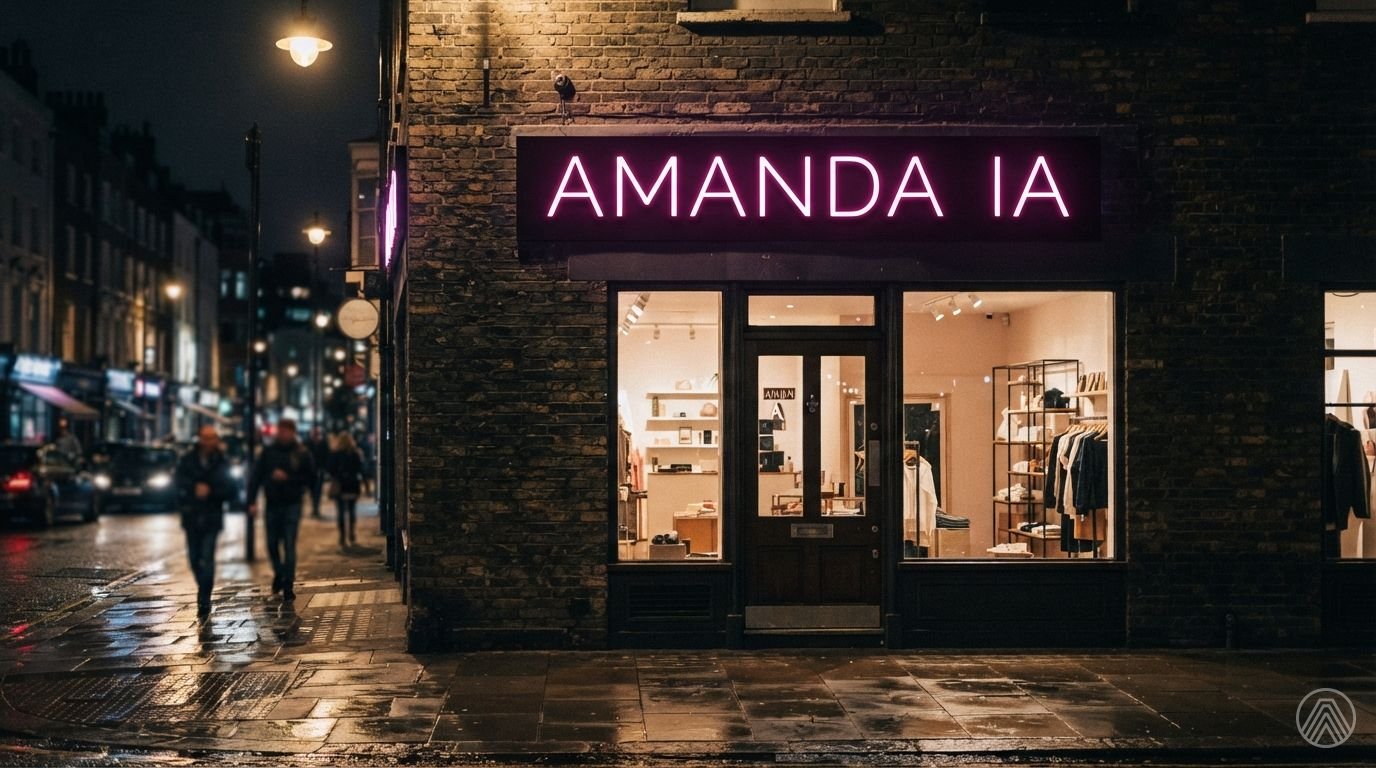 Fachada con letrero Amanda IA